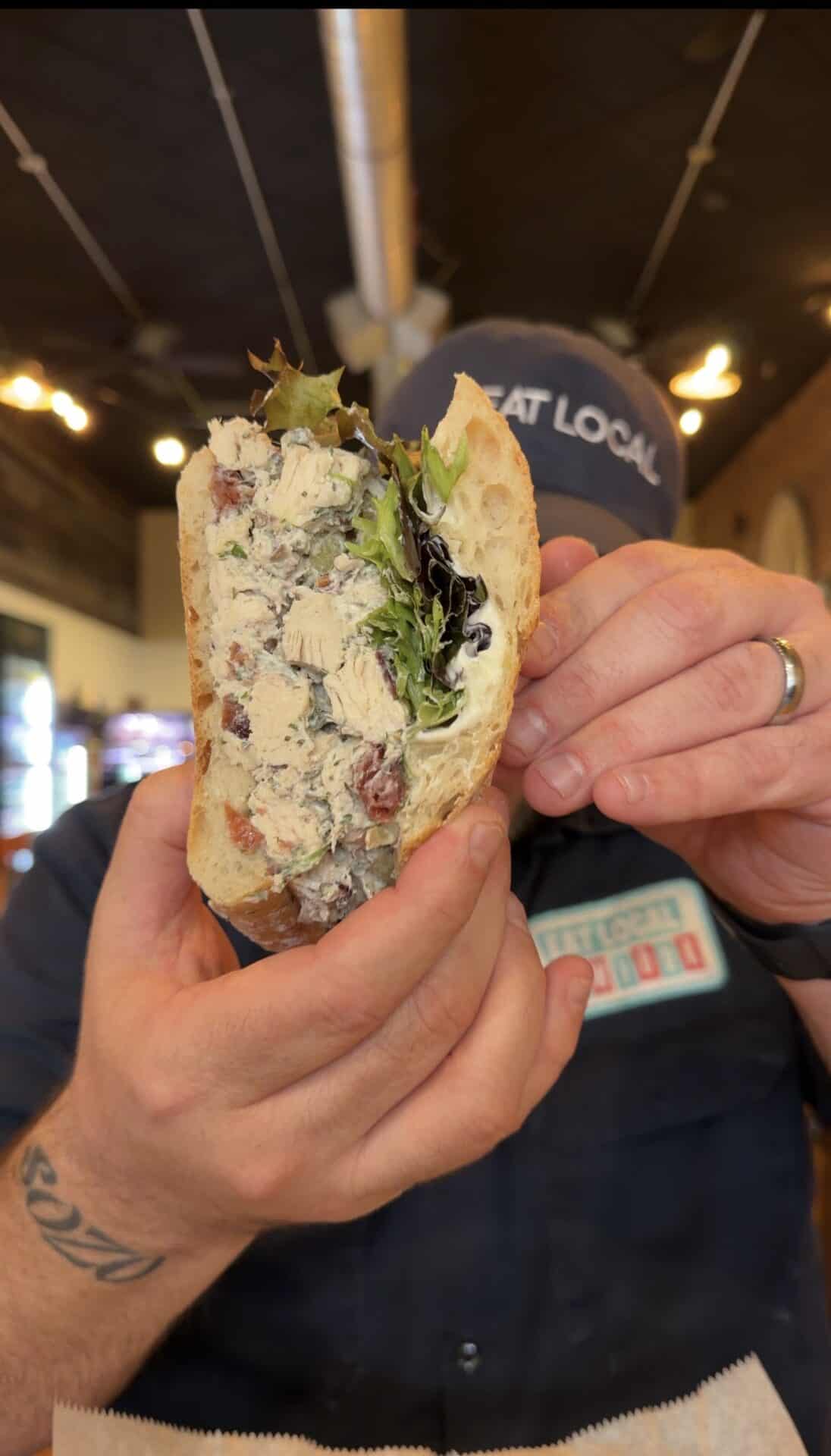 Chicken salad sandwich with tarragon at The Owego Kitchen