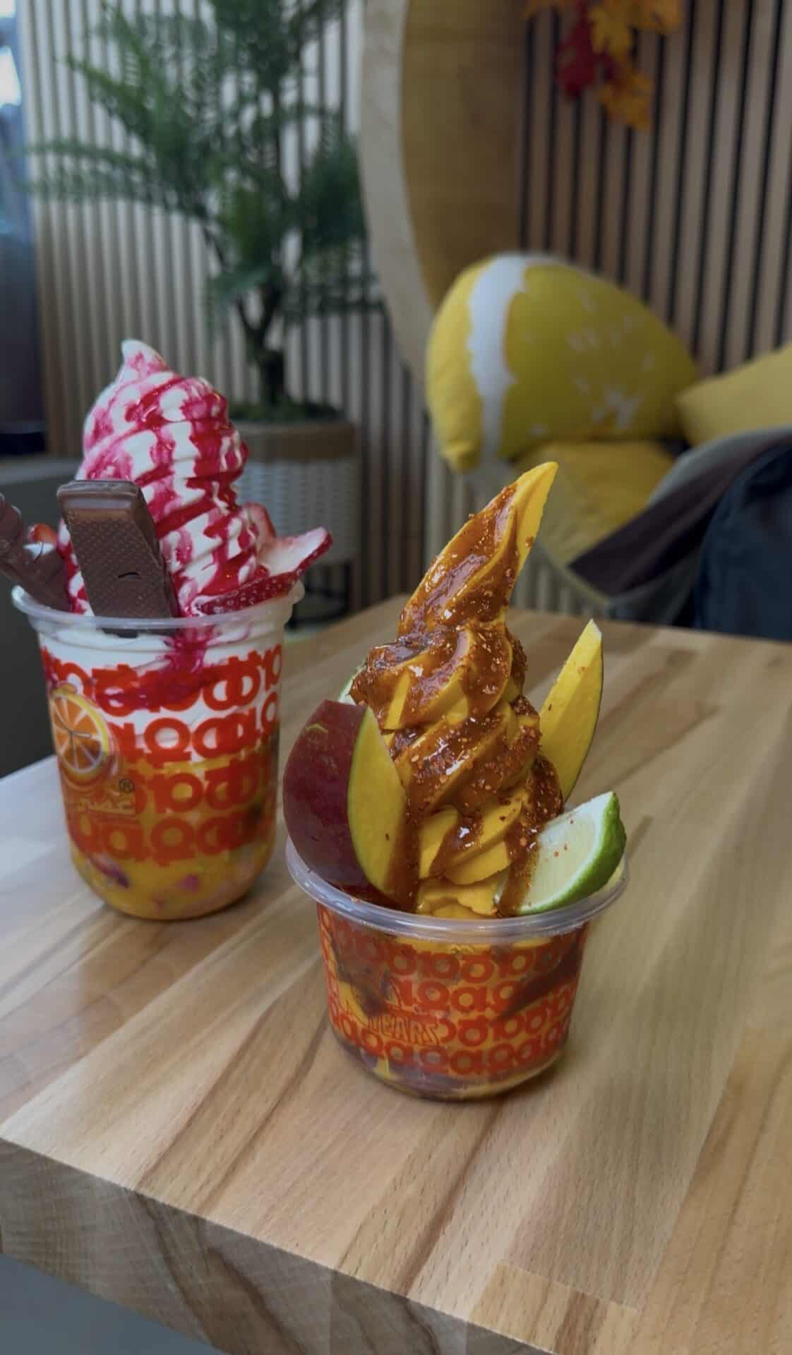 Smoothie and soft serve at Juice Time Rochester